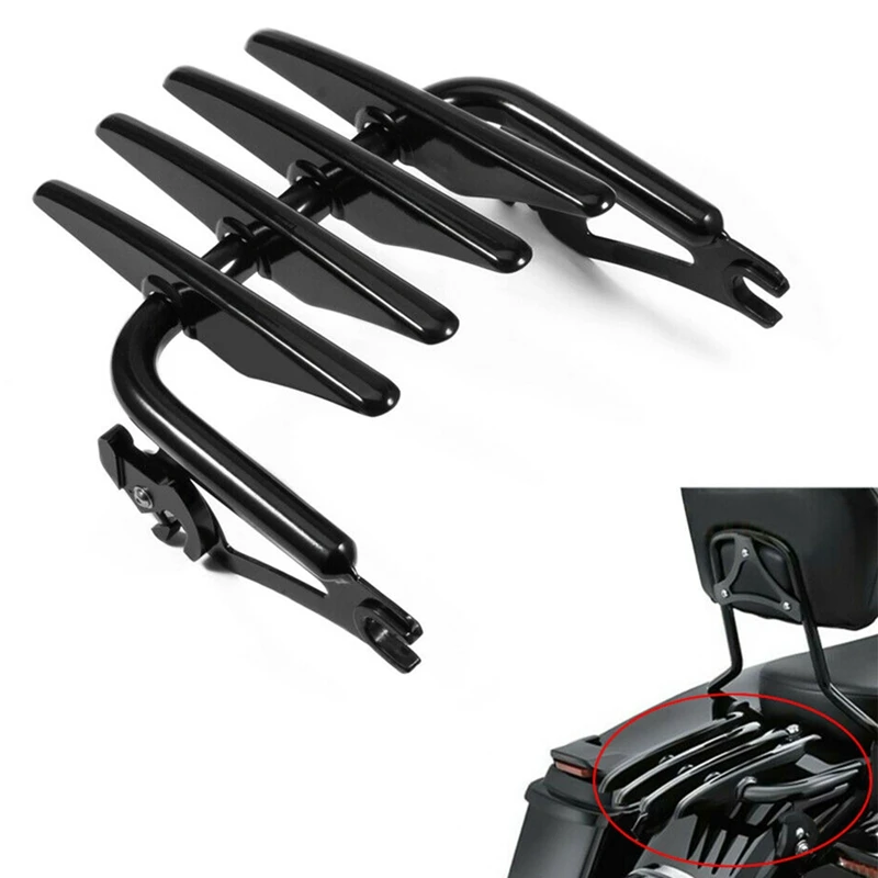 

1PC Black Rear Detachable Stealth Luggage Rack Fit For Touring FLHR 09-19