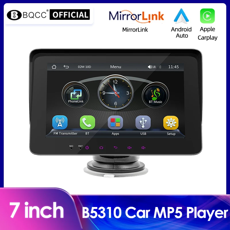

BQCC Car Radio Multimedia Video Player Wireless Carplay Wireless GPS Navigation Apple Android Auto Touch Screen 7inch Universa