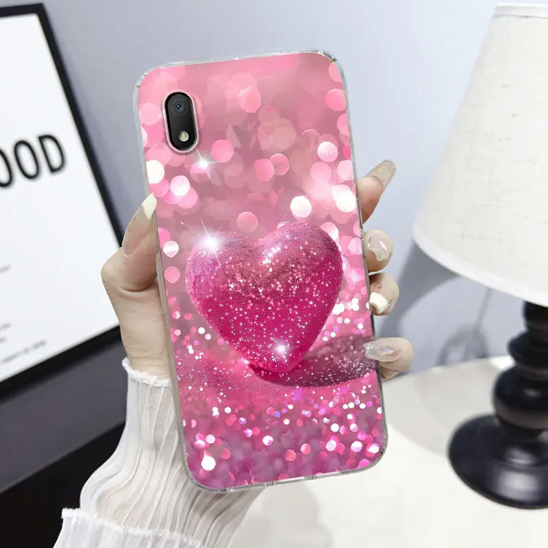 Marble Clear Soft Silicone Phone Case with Cat and Floral Design
