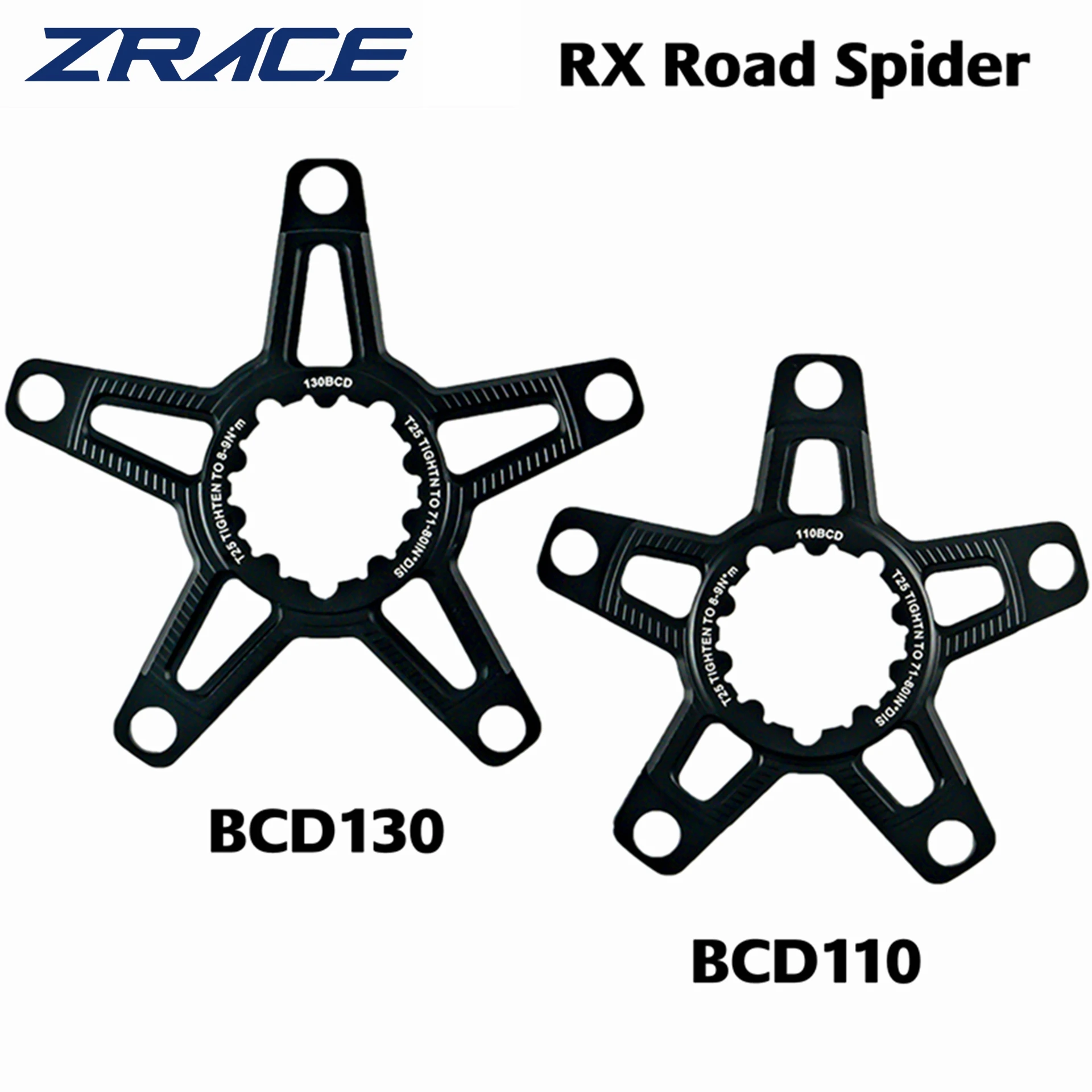 ZRACE BCD110 / BCD130 RX Road Direct Mount Spider, 5 Bolt Chainrings ...