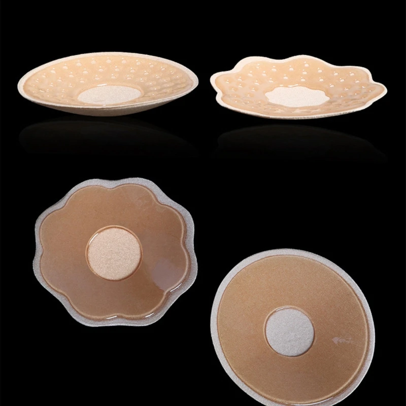 

2x Strapless Silicone Non-woven Breast Nipple Cover Chest Sticker Sexy Invisible