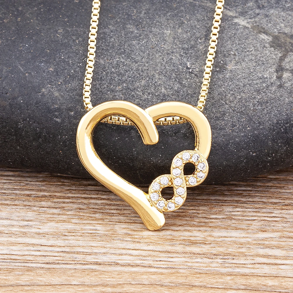 Navi Gold Multilayer Heart Shape Pendant Valentine Necklace | Rebel Nomad