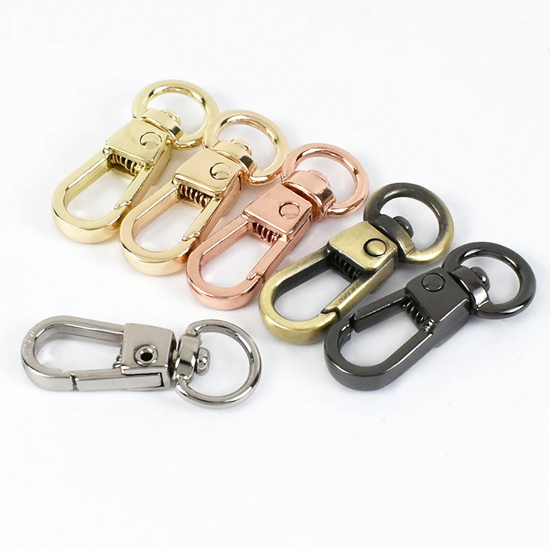 10Pcs 8mm 금속 회전식 랍스터 버클 스냅 클립 걸쇠 가방 벨트 개 목걸이 스트랩 카라비너 후크 DIY 하드웨어 액세서리