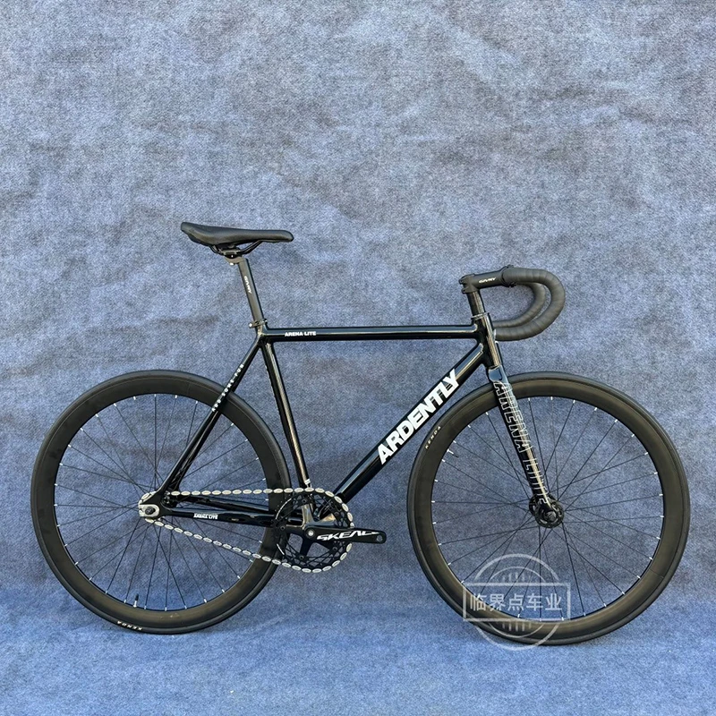 ARDENTLY FIXED GEAR BIKE 700C Single Speed 6069 Telaio in lega di alluminio Fixie Bike Nero Argento Lega di alluminio 30mm 40mm Cerchio Ruote