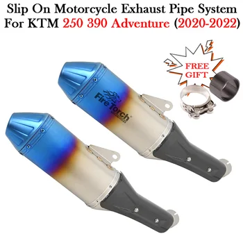 Slip On Motorcycle Exhaust Middle Link Pipe Modify Escape Moto Muffler For KTM 250 390 KTM390 KTM250 Adventure 2020 2021 2022