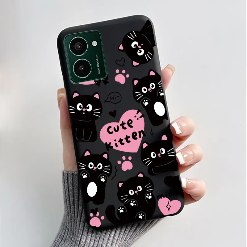 Luxury Fashion Butterfly Flower Painted Black Soft TPU Silicone Phone Case