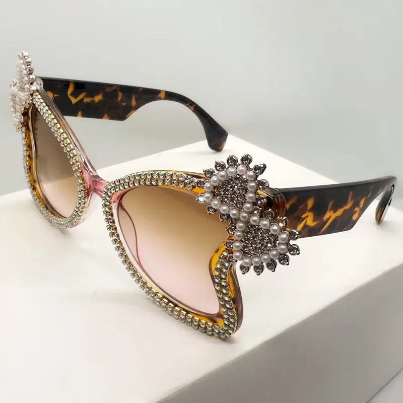OEC CPO Mode Diamant Schmetterling Frauen Sonnenbrille Marke Designer Strass Shades UV400 Sonnenbrille Weibliche Bunte Brillen – Detail 9