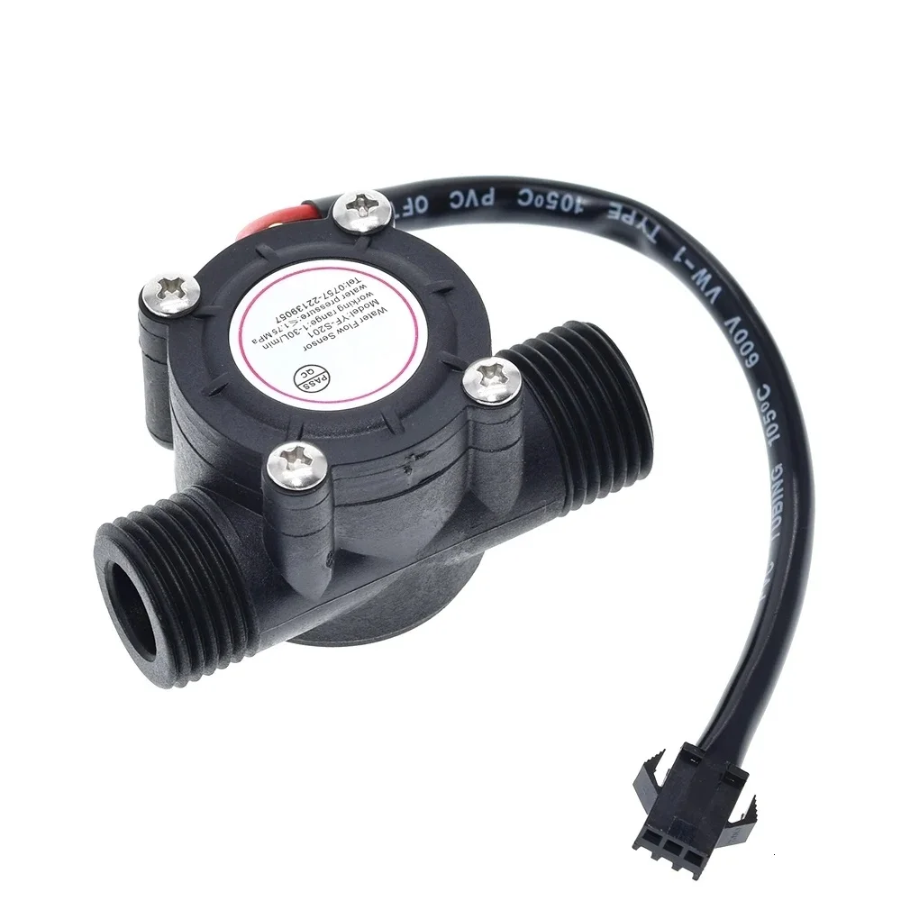 DC 5-18V Water Flow SensorFlowmeter Hall Flow Sensor Water Control Liquid 1-30L/min 2.0MPa Sensor Switch YF-S201 water flow sensor
