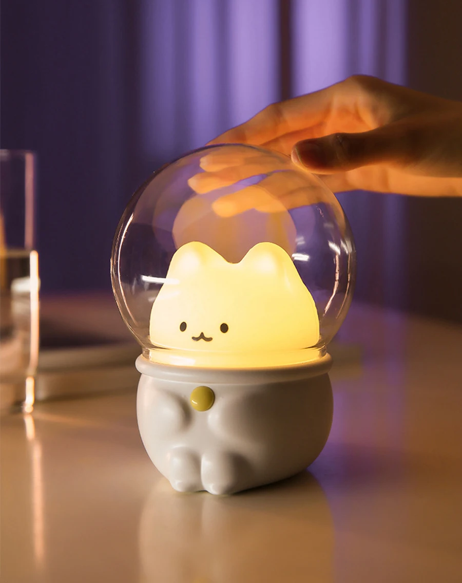 night table lamps Cute Pet Night Light USB Charging Colorful Children's Lights Bedroom Cat Rabbit Timing Atmosphere Decoration Sleeping Table Lamp night lamp