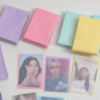20Pcs/Pack InsCard Sleeves Glittery Love Heart InsToploader Card Photocard Sleeves Idol Photo Cards Protective Storage Case 2