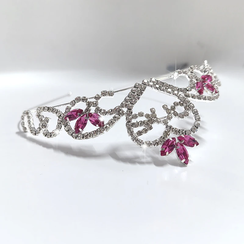 Kinder Strass Tiara Prinzessin Stirnband für Mädchen Geburtstag Hochzeit Haarschmuck Braut Kristall Krone Tiara Haarschmuck – Detail 12