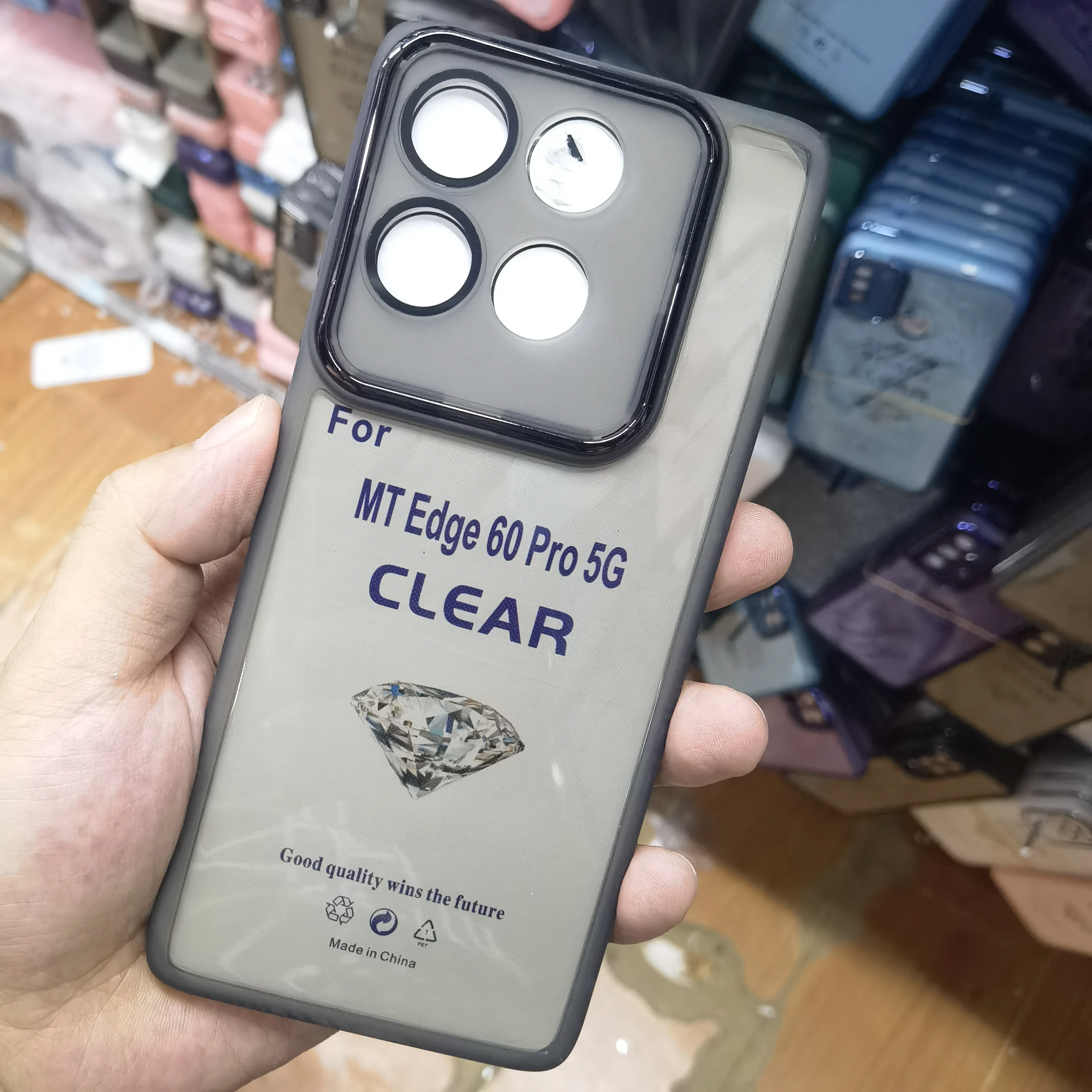 Transparent TPU Soft Case with Camera Lens Protector
