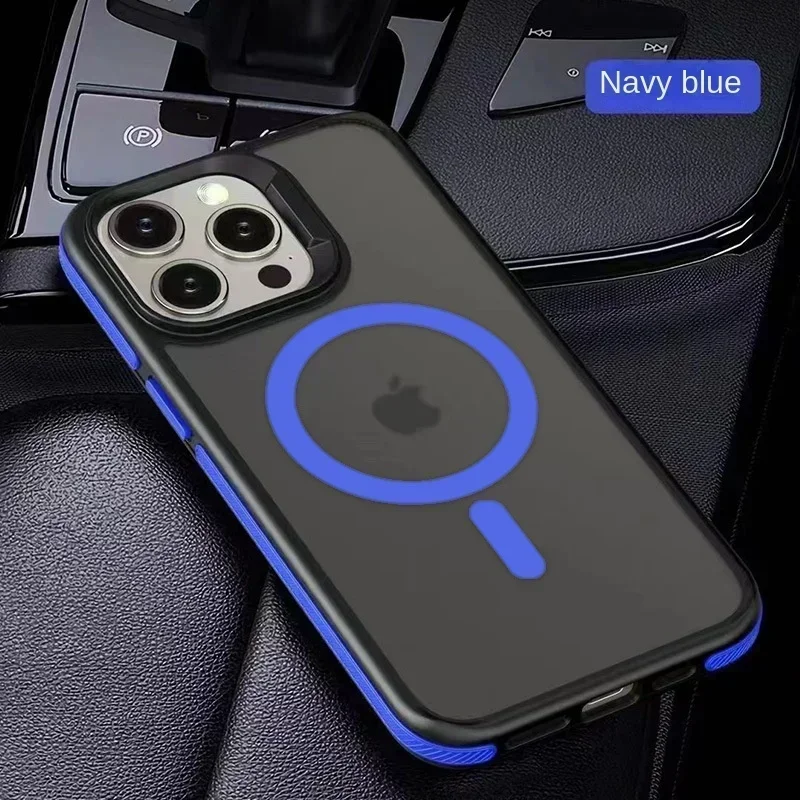 Premium Magnetic Matte Translucent Armor Shockproof Case with Magsafe