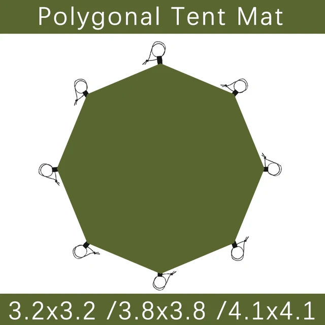 Octagonal Waterproof Tent Groundsheet 1