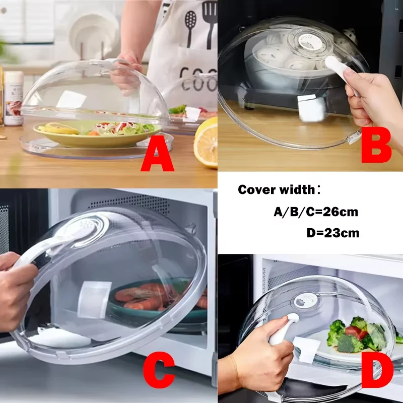 High-Temperature Resistant Microwave Guard Lid with Steam Vent and Handle
