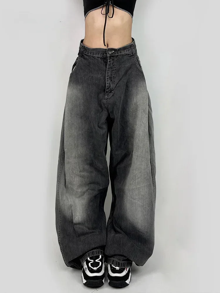 Streetwear Oversized Jeans Women Baggy High Waist Wide Leg Denim Cargo Pants Harajuku y2k Vintage Mom Jeans Korean Style