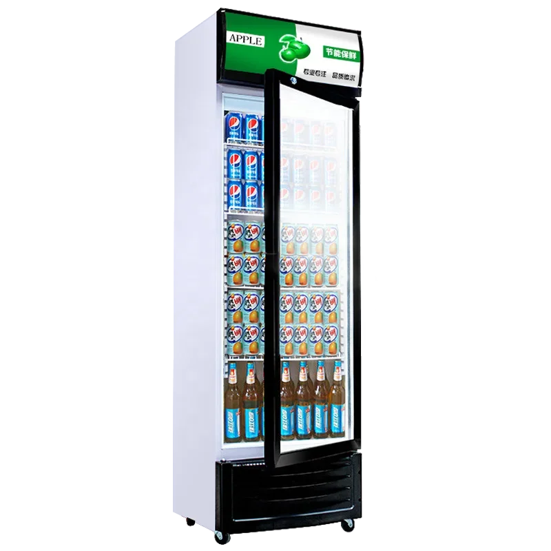 Beverage Display Refrigerated Cabinet Upright Chiller Commercial No Frost Glass Doors Fridge 3