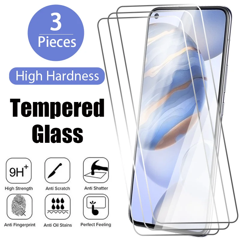 

3Pcs Tempered Glass For Honor X8 X7 8A 9A 8C 9C Screen Protector on Huawei Honor 50 30 10 Lite 70 20 Pro 8X 9X 10i 20i 30i glass