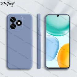 Shockproof Liquid Silicone Back Case - Soft and Durable Protective Cover for Honor X5c (Lavender Grey)
