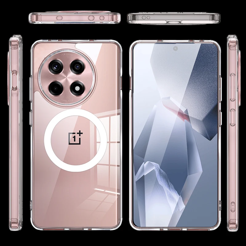 Enhanced Magnetic Crystal Clear Shockproof Case with Lens Protection