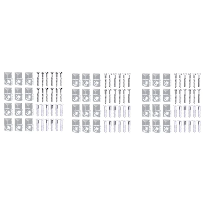 A01F-66 거울 홀더 클립 키트 세트 크리스탈 클리어 플라스틱 거울 클립 거울 홀더 클립 유리 리테이너 클립 키트