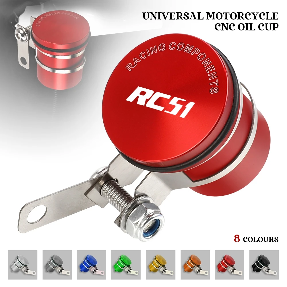 

FOR HONDA RC51 2000-2023 2022 2021 2020 RC 51 Aluminum Motorcycle Accessories Brake Fluid Reservoir Clutch Tank Oil Fluid Cup