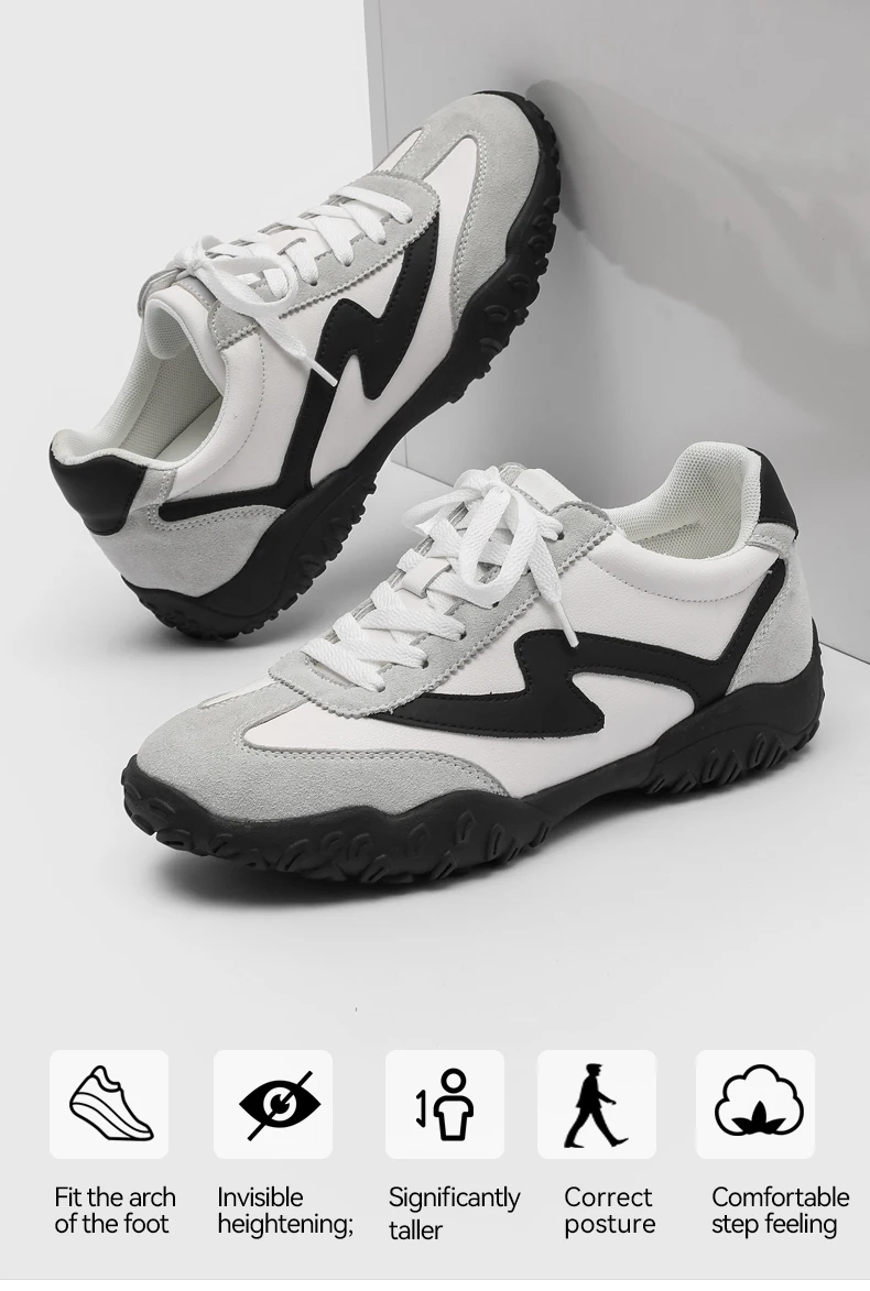 6CM Höhe Erhöhen Schuhe für Männer Frauen Wildleder Casual Aufzug Turnschuhe Bequeme Versteckte Höhe Einlegesohlen Sport Wanderschuhe – Detail 8