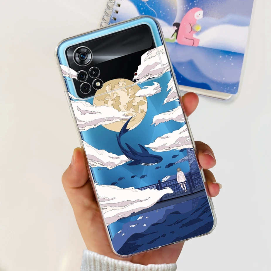 New Fashion Painted Clear Silicone Phone Case - Soft Protective Cover for Xiaomi Poco X4 Pro 5G