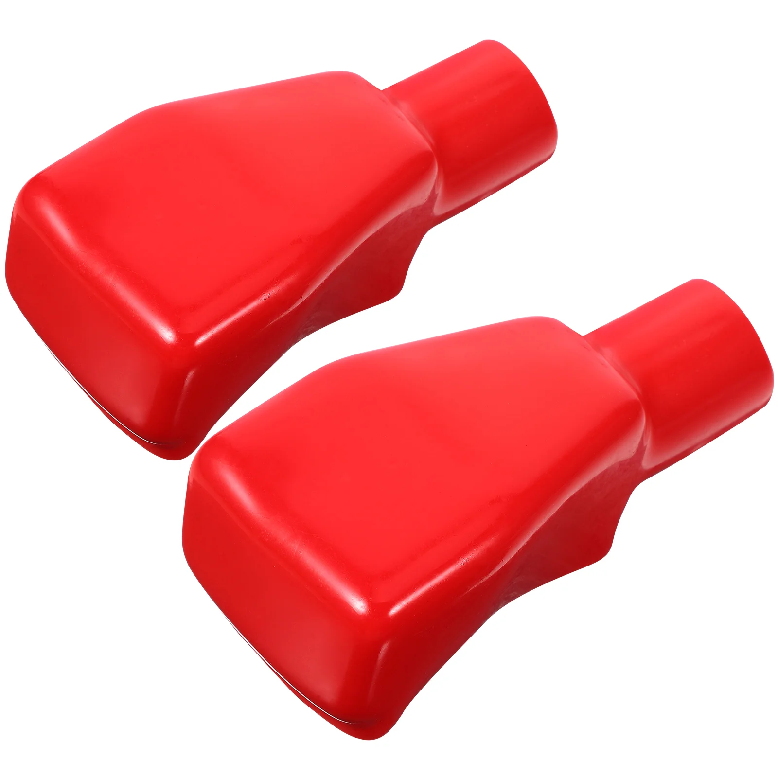 Universal Car Positive Terminal Covers Top Post Flexible Terminal Insulating Protector Caps - Size L (Red)