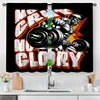 No Pain No Glory" Fitness Curtains - Motivational Gym Design, Perfect for Home Gyms & Bedrooms, Sporty 3
