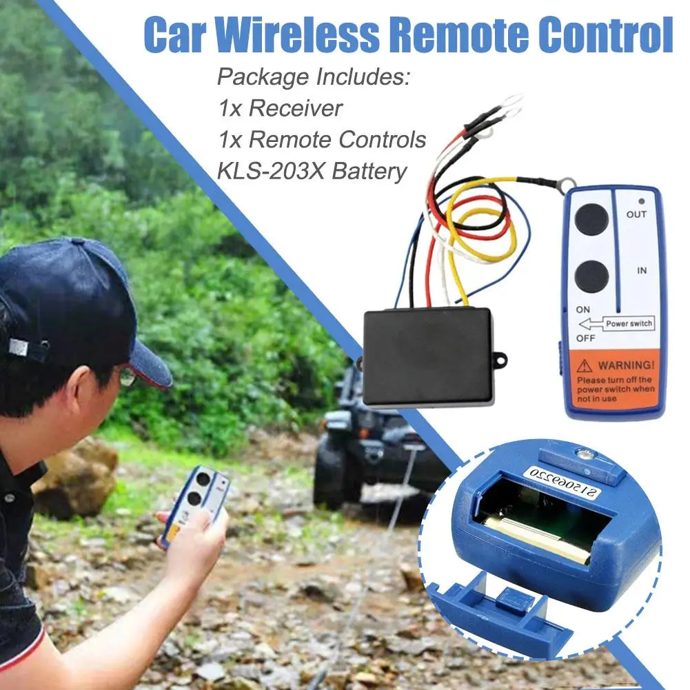 

For T.U.K.Jeep ATV SUV Handset Switch Controller 12/24V Universal 24V 12V Wireless Electric Digital Winch Remote Control Handset