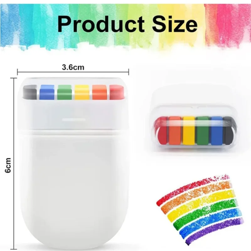 Colored Crayons 6 Color Washable Face Body Painting Crayons