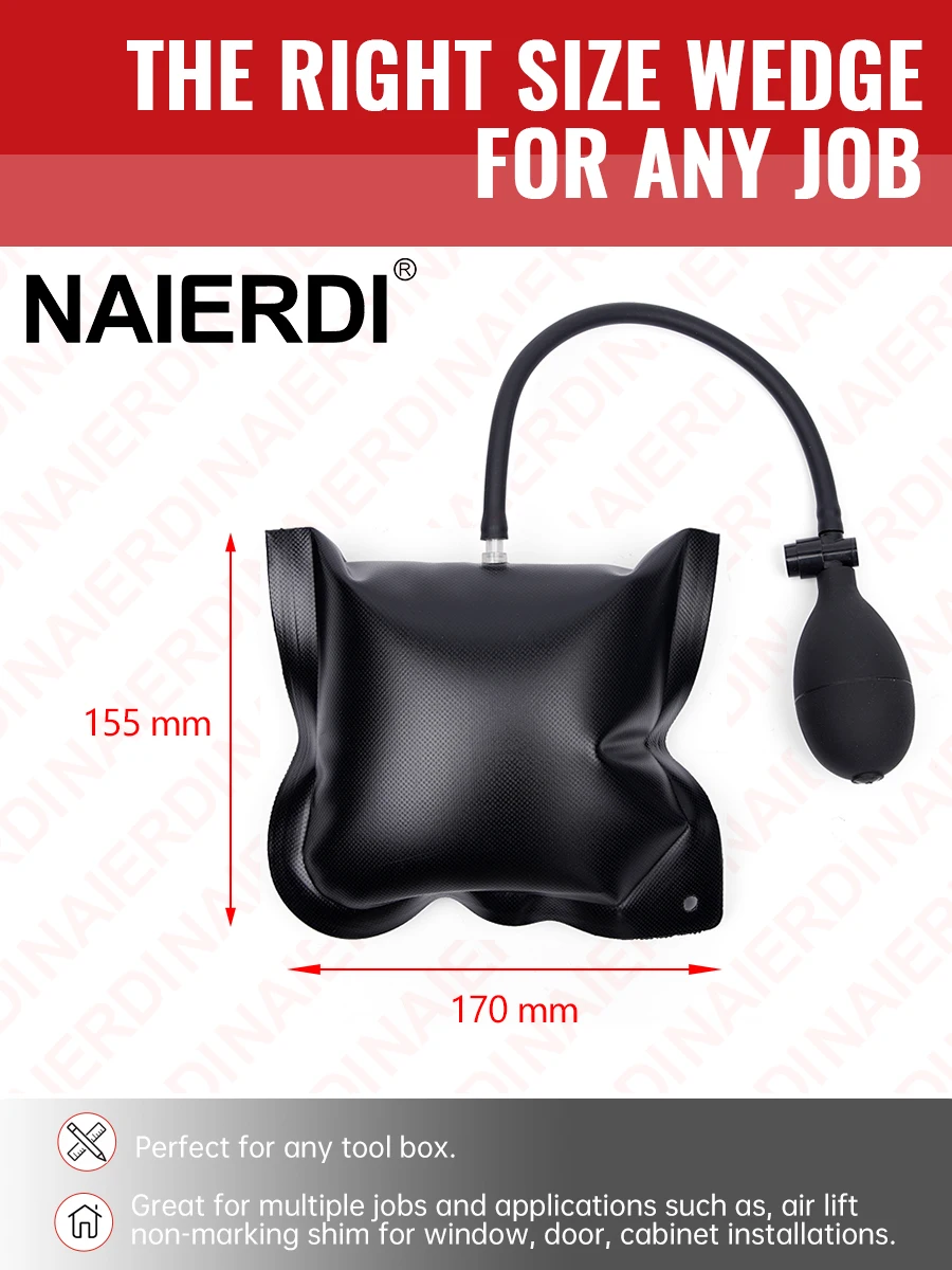 NAIERDI 1/2/5PCS Inflatable Air Shim Air Wedge Bag Pump Wedge