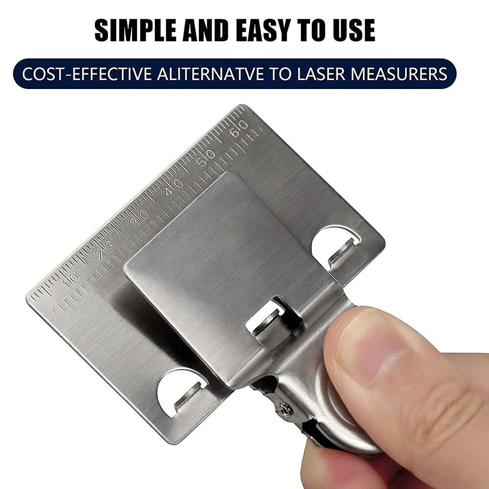 Mini Measuring Tape Clip Locator Stainless Steel Woodworking Measure Precise Locate Clip Hand Tool Decoration Accessories