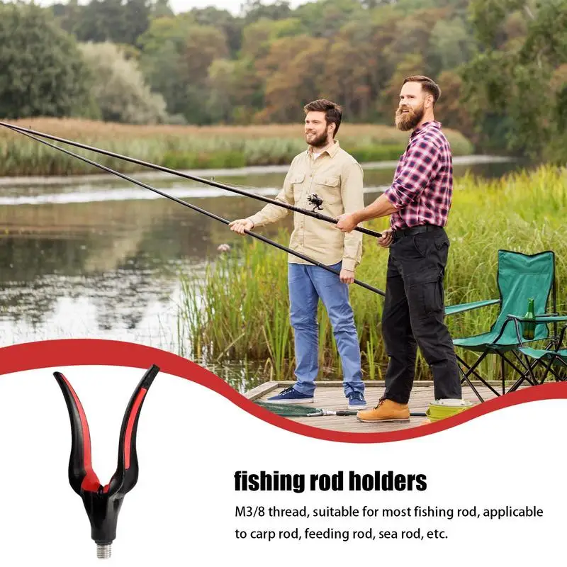 Forchetta Porta Canna Da Pesca A U – Supporto Giallo Per Bacchette E Rod Pod, Resistente Alle Intemperie
