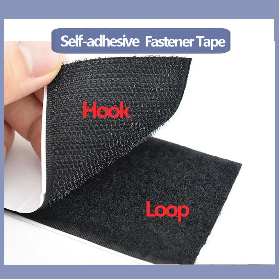 Heavy Duty Self-Adhesive Hook and Loop Tape - 50mm Industrial Strength Strip for DIY, Craft, Home, and Car Projects