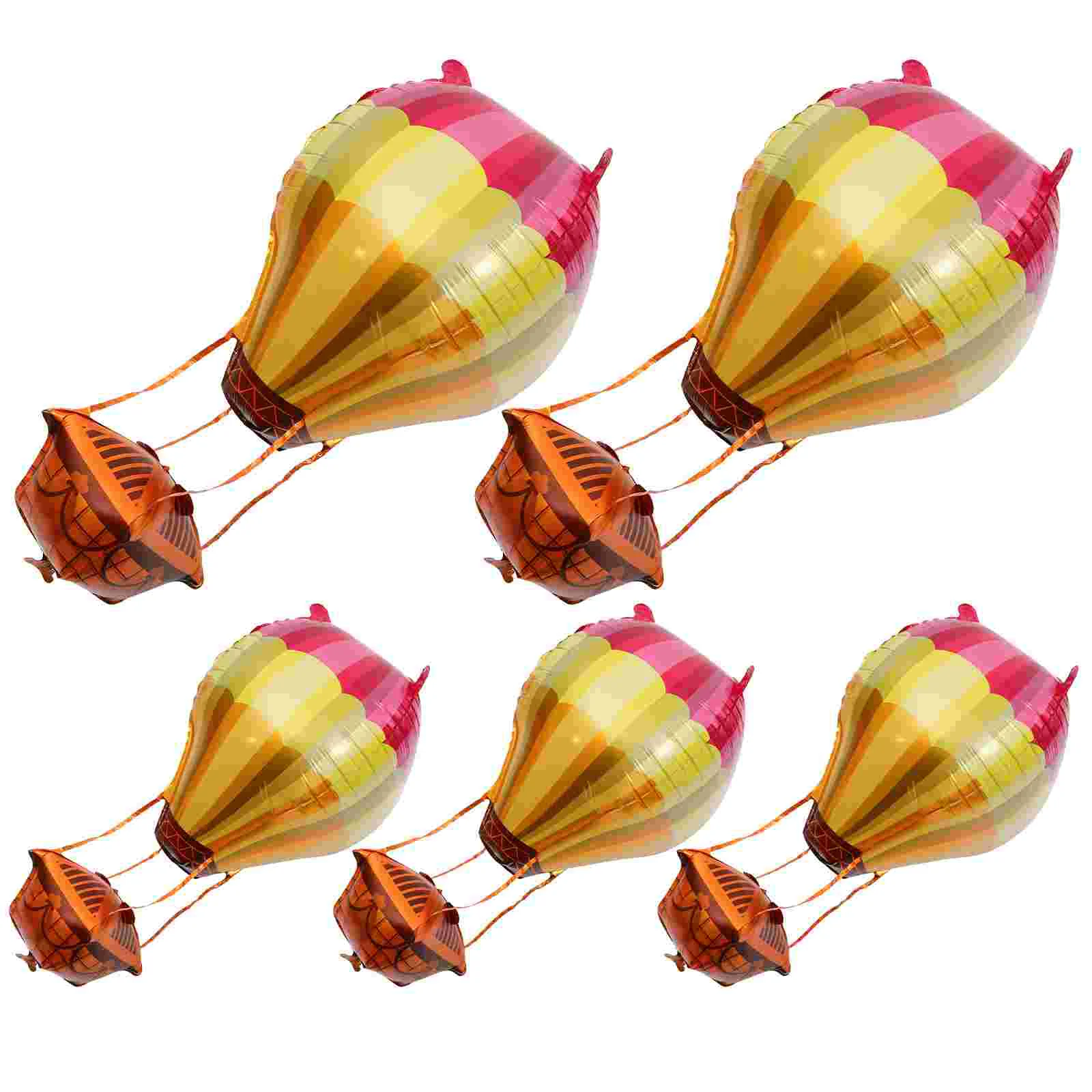 

5pcs Aluminum Film Hot Air Balloon Birthday Wedding Party Balloon Decor Valentine's Day Decoration