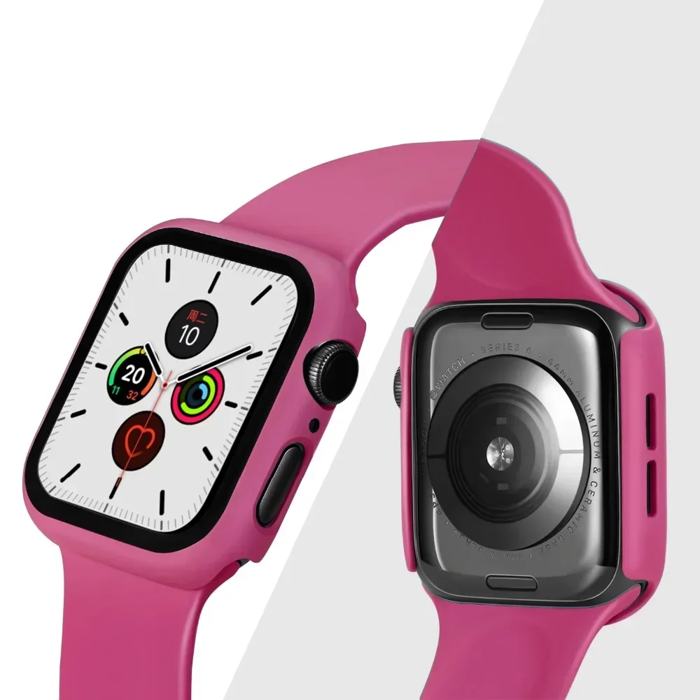 Gehärtetes Glas + Abdeckung für Apple Watch 9 8 41 mm 45 mm 42 mm 38 mm PC-Stoßstange Displayschutzfolie Hülle iWatch Serie 7 6 5 4 SE 44 mm 40 mm – Detail 10