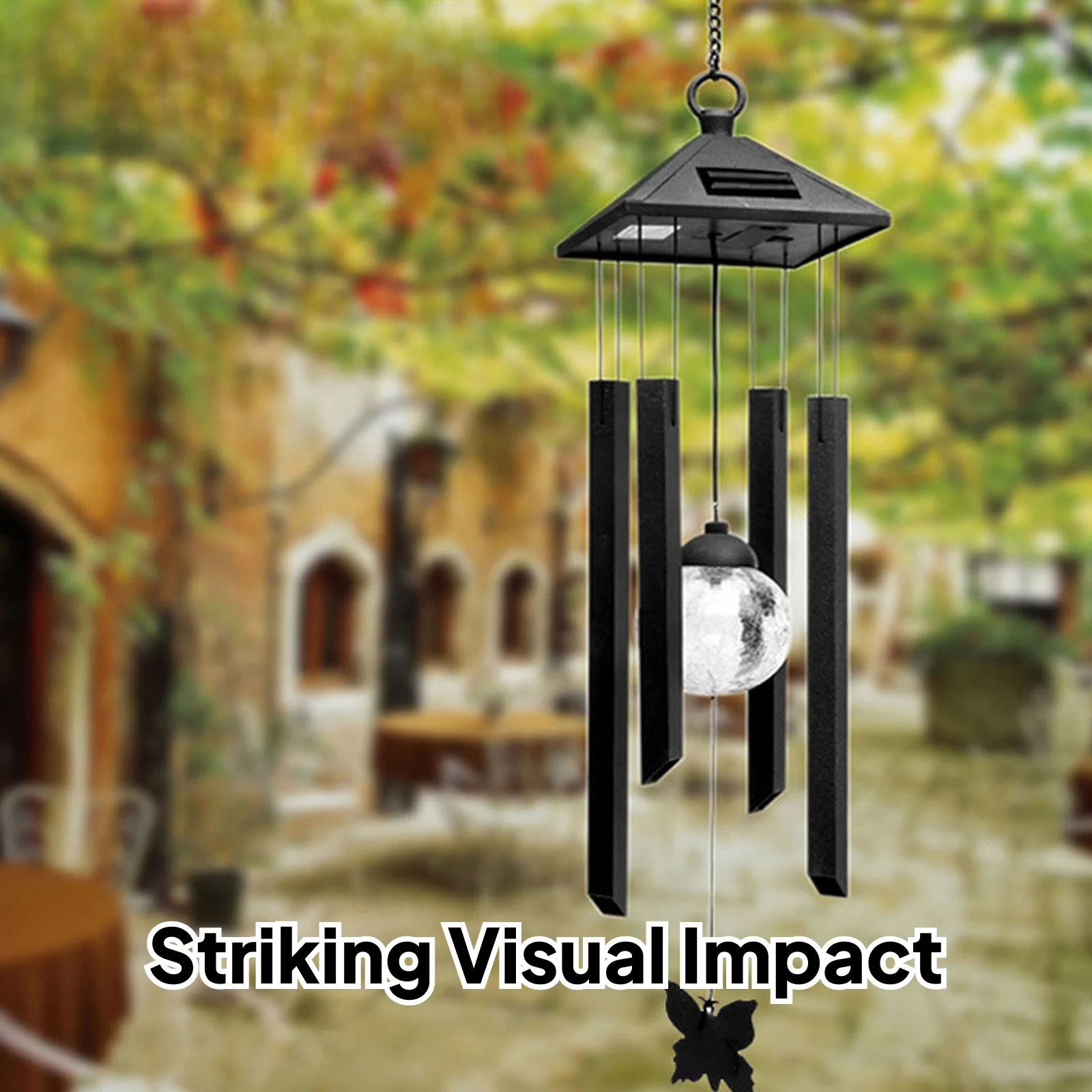 Solar Glass Ball Wind Chime 4