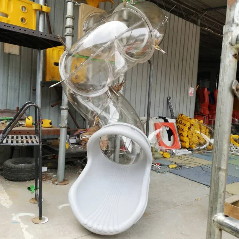 Large Equipment Kid Slides Outdoor Plastic Tube Slide Play Set size