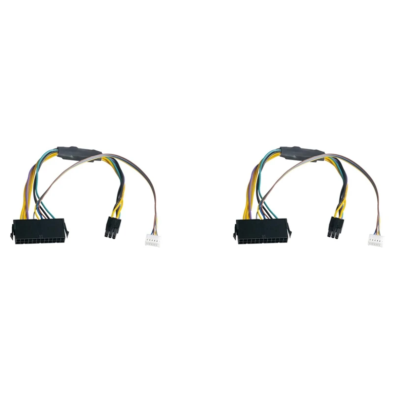 2X Atx Main 24Pin Femmina A 6Pin Maschio 6Pin Pci-E Psu Adattatore Di Alimentazione Connettore Del Cavo Di Alimentazione Per Hp Elite 8100 8200