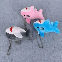 NEW 3Colors , Size 8CM Stuffed Plush Shark Ocean Animal Plush Toy Doll , With Keychain Gift 1