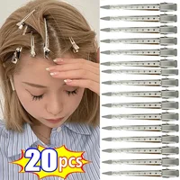 Pinces de soins capillaires pour femmes, pinces de séparation en métal et acier pour coiffure, barbier, coupe de cheveux, outils de coiffure, racine de cheveux, épingle à cheveux moelleuse 2