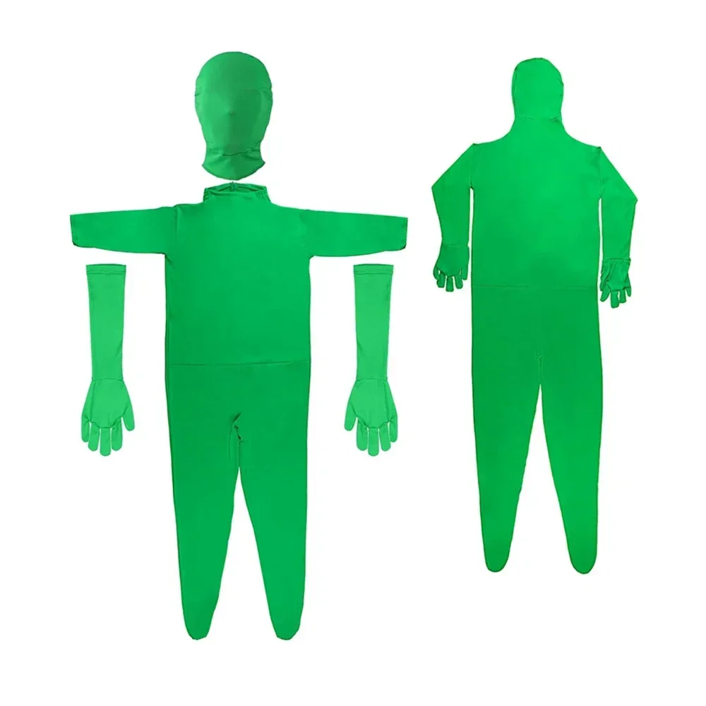 Photo backdrop Green Screen Suit Chroma Key Cosplay Costumes Backdrop Video Film Invisible Effect Background Stretchy Tight Bodysuit