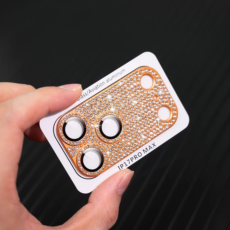 Diamond Camera Lens Protector with Glitter - Scratch-Resistant Cover