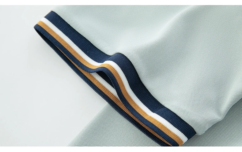 High quality luxury short sleeve polo shirt fashion stripe color blocked lapel T-shirt summer ice silk breathable men's clothing 30 Sbfa9761ed3ae4b7ebd9325b7dffaac3dN