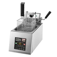 8L Electric Frying Pan Commercial Single-cylinder Timed French Fries Intelligent Automatic Lifting Large-capacity Fryer Electric 1