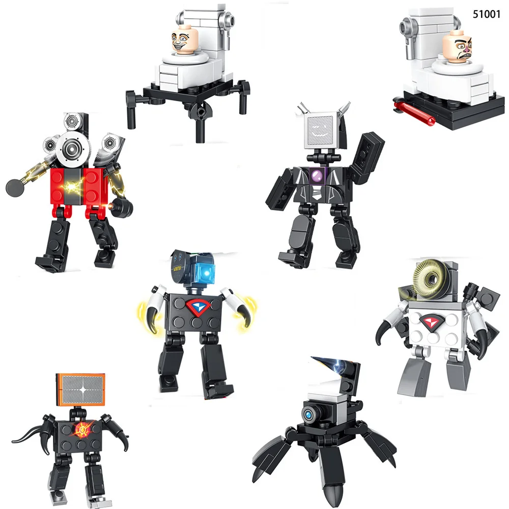 

250 + шт. Новая модель MOC DIY Skibidi, строительные блоки, Классические куклы, детские игрушки для туалета, подарок для детей