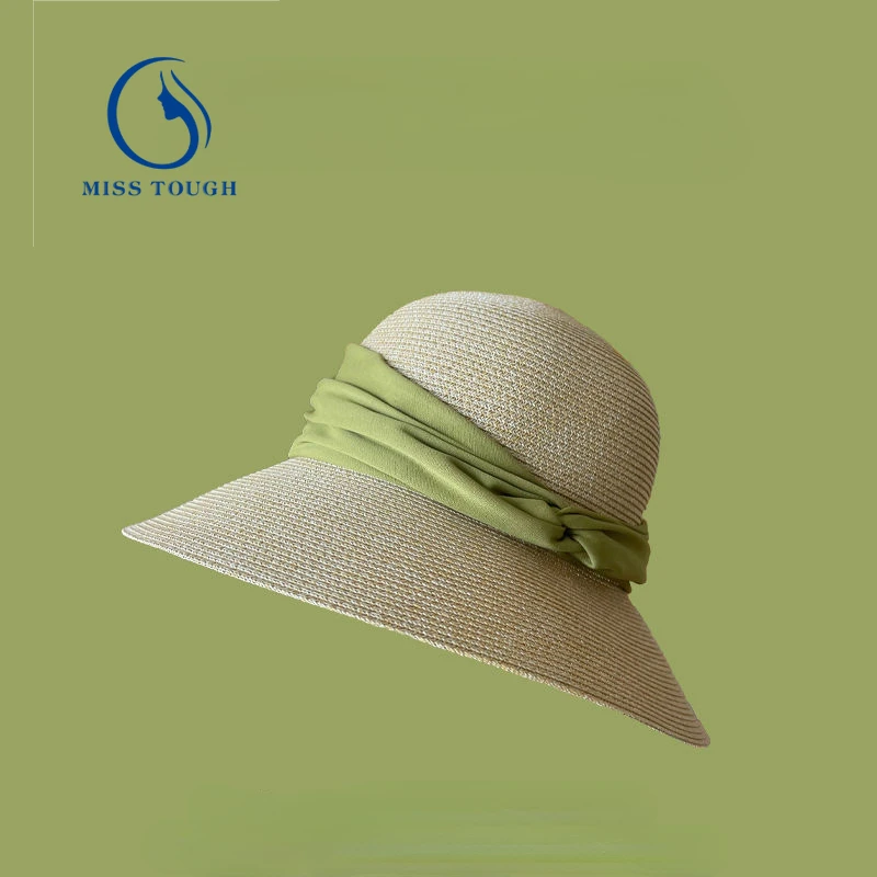 

Summer Travel Women Straw Hat Seaside Beach Sun Visor Lace Brim Hat for Women Designer Casual Raffia Dome Bucket Hat Foldable