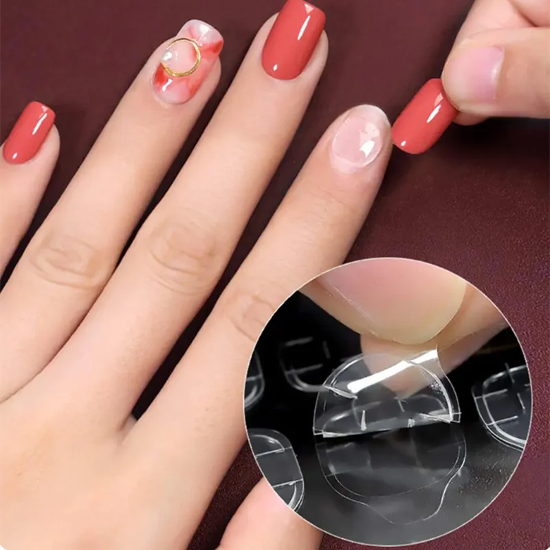 Nail Stickers 600PCS Double Sided Glue Waterproof Breathable Fake Nails